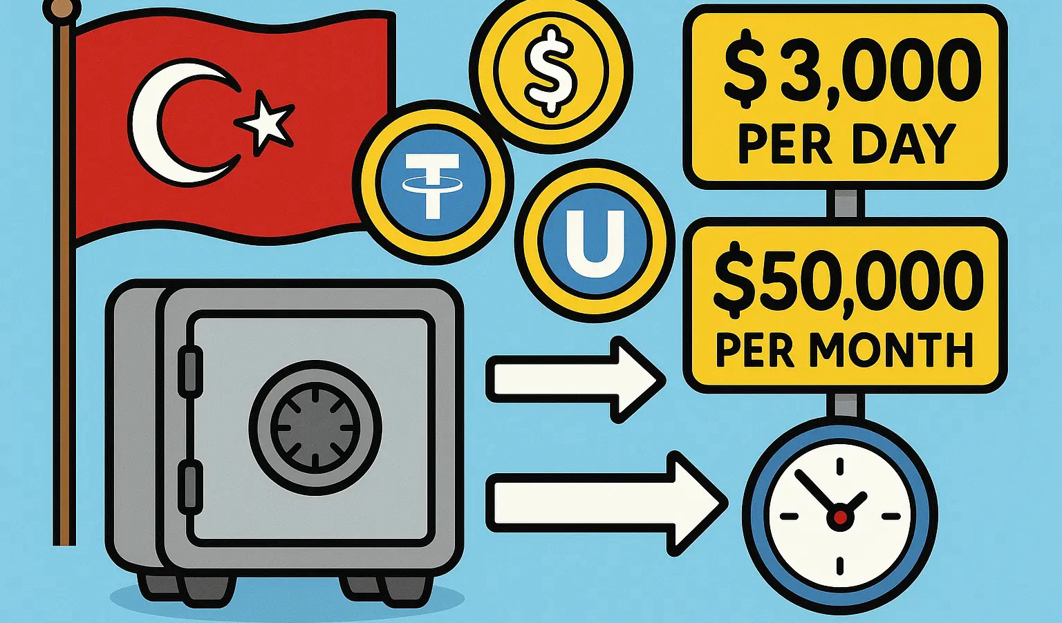 La Turquie limitera les transferts de stablecoins et instaurera des délais pour les retraits