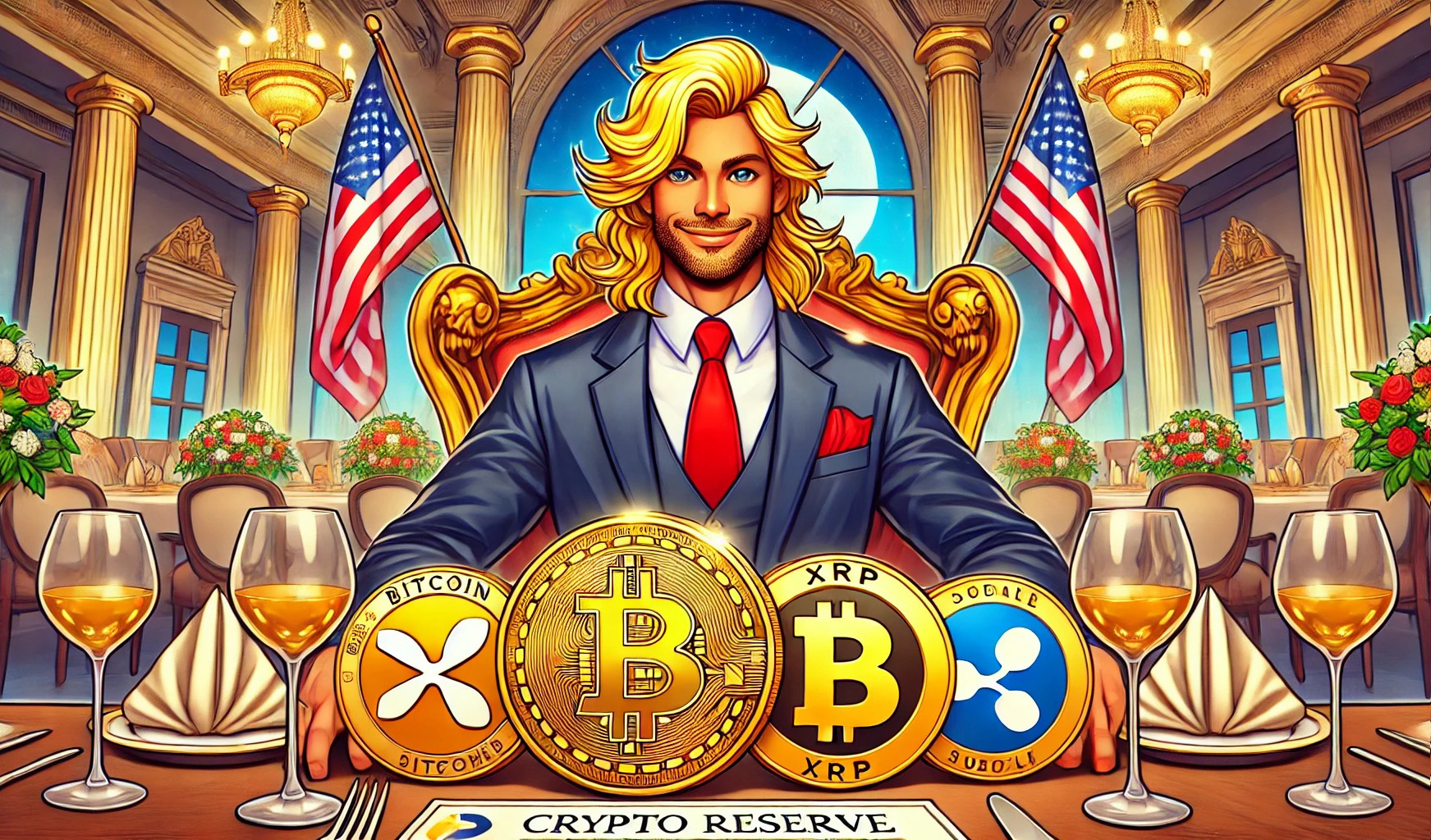 Тръмп обсъжда интереса към XRP, USDC и Solana за крипторезерва на САЩ